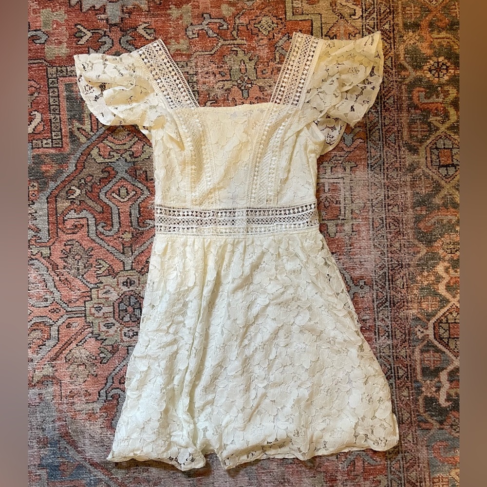 Miss Selfridge Petite White Lace Dress
